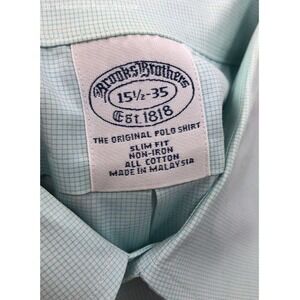 Men's Brooks Brothers Blue Long Sleeve Dress Shirt Classic - Size 15.5/35